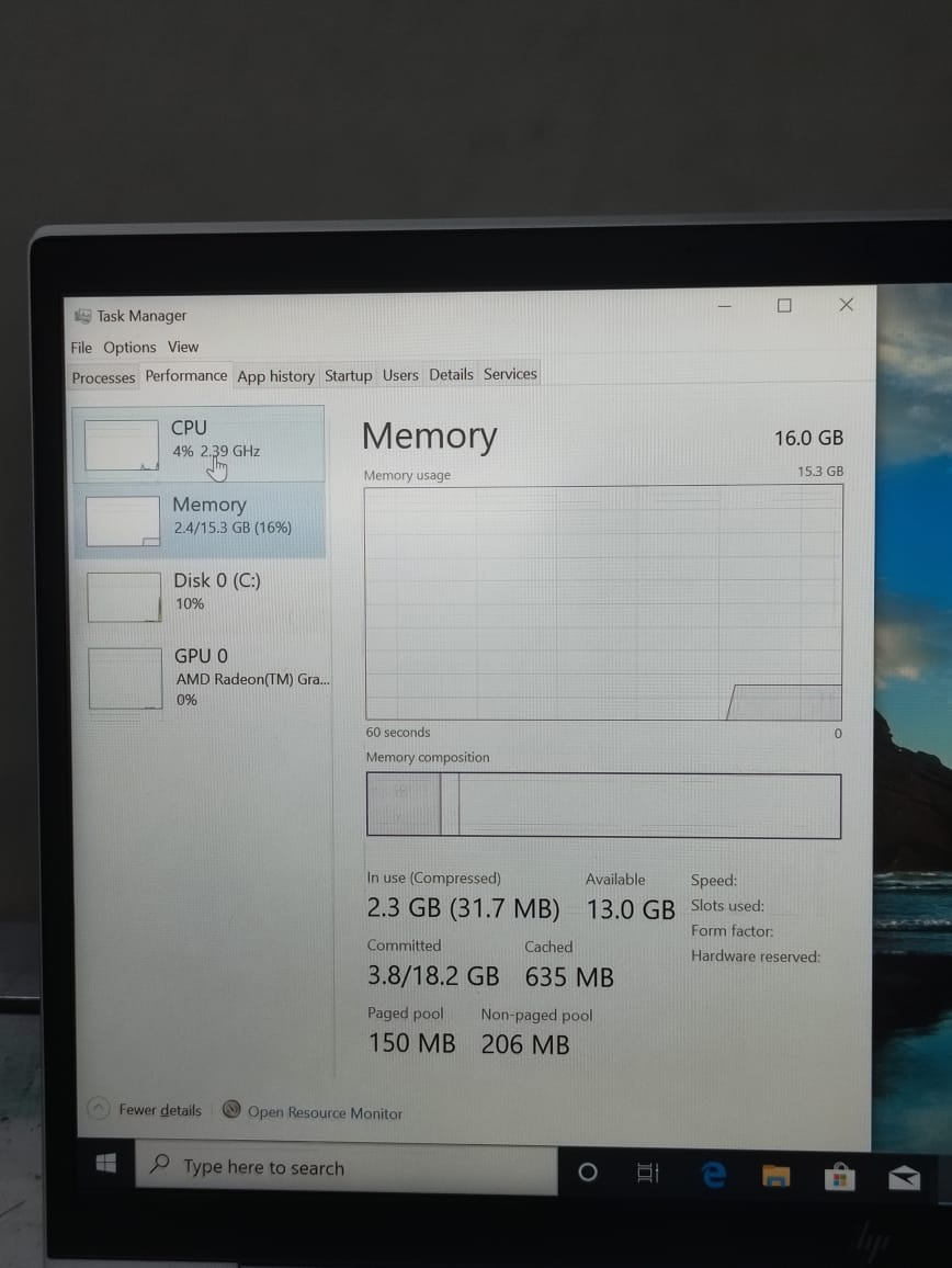 HP EliteBook 845 G8 AMD Ryzen 5 PRO 5650U – Ram 16G – SSD 256G