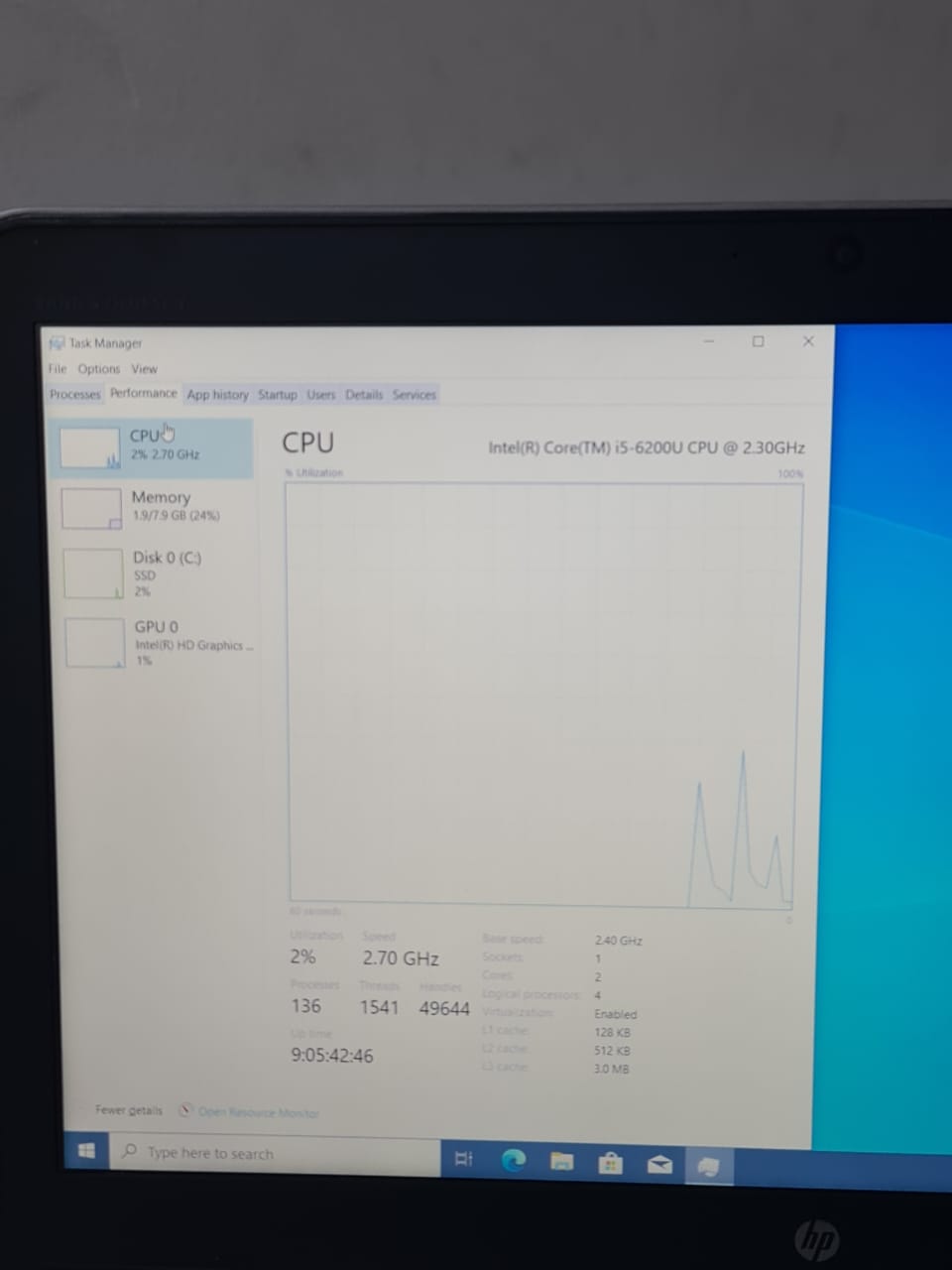 جيل سادس HP ELITEBOOK 850 G3 بحالة الزيرو وبشاشة 15.6 (هارد 128 + هارد 500 جيجا) رام 8 جيجا DDR4